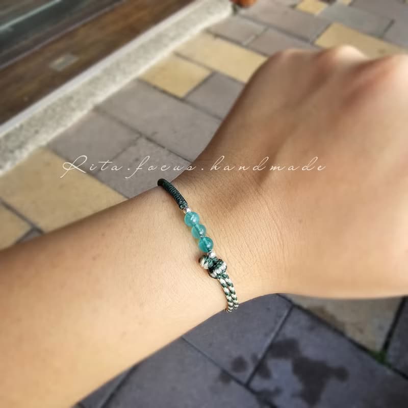 邊織 | 設計款 | 元素搭配 | 手鍊 | 腳鍊 | 協調綠