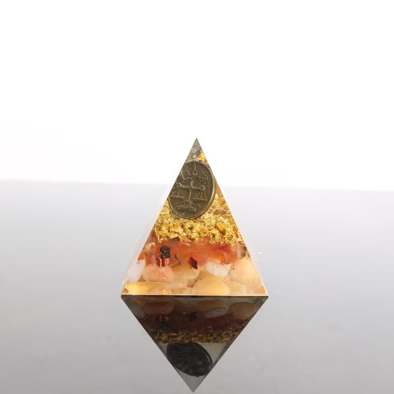 【母親節禮物】星座系列天秤座奧剛金字塔Orgonite水晶療癒開運祝