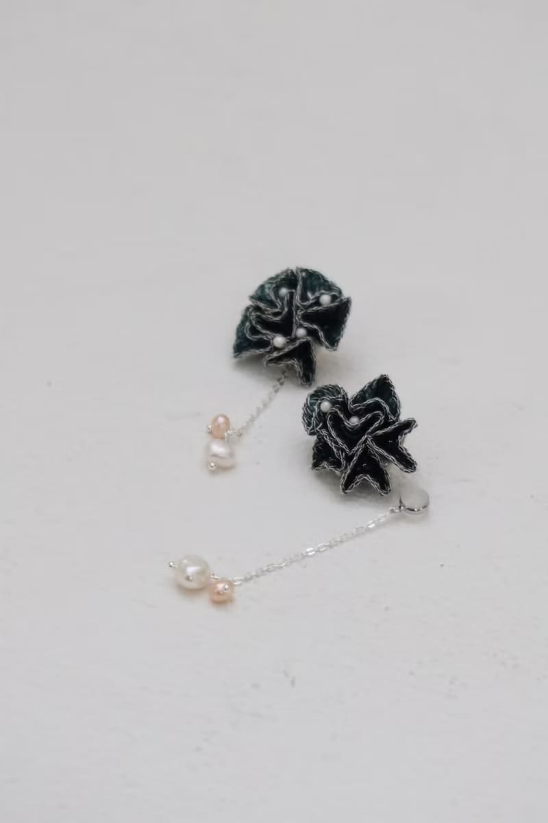 Vingtsix 維羅納藍耳環/耳夾可 樹脂 約會耳環 婚禮耳環