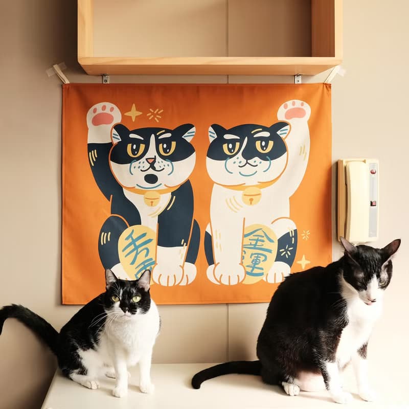 招財貓島民掛布 / 炭吉姆吉
