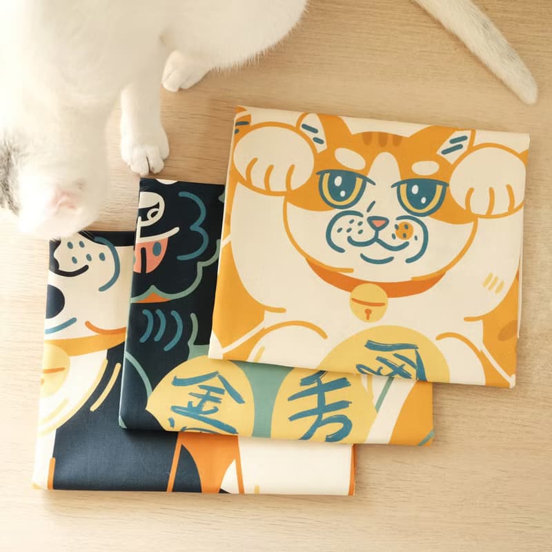 招財貓島民掛布 / 炭吉姆吉