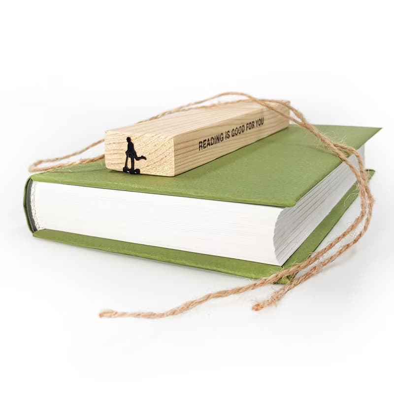 Skater Gentleman Metal Bookmark – Minimalist Silhouette Design