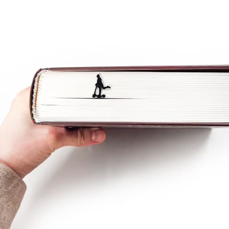 Skater Gentleman Metal Bookmark – Minimalist Silhouette Design