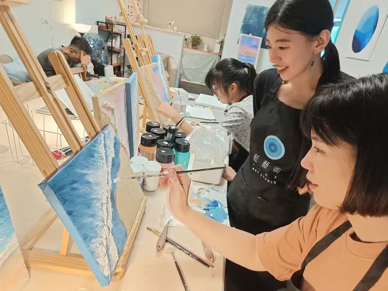 【體驗】肌理畫 花卉 療癒 立體畫 裝飾 禮物 擺飾 掛畫 壓克力畫 體驗
