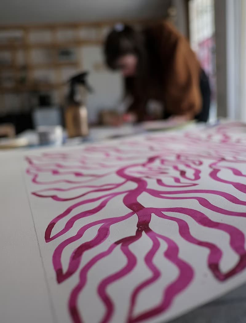 Linnéa Andersson - 瑞典藝術家設計海報 PINK AQUARELLE POSTER