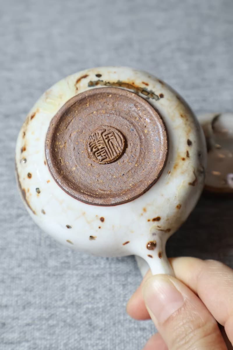 鼠志野鎏金壺-開片系列-容量約130ml