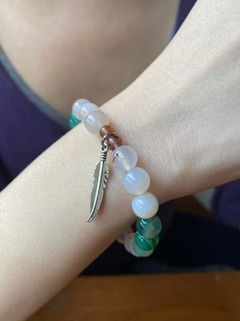 水草瑪瑙咖啡色瑪瑙碧璽手鍊手串