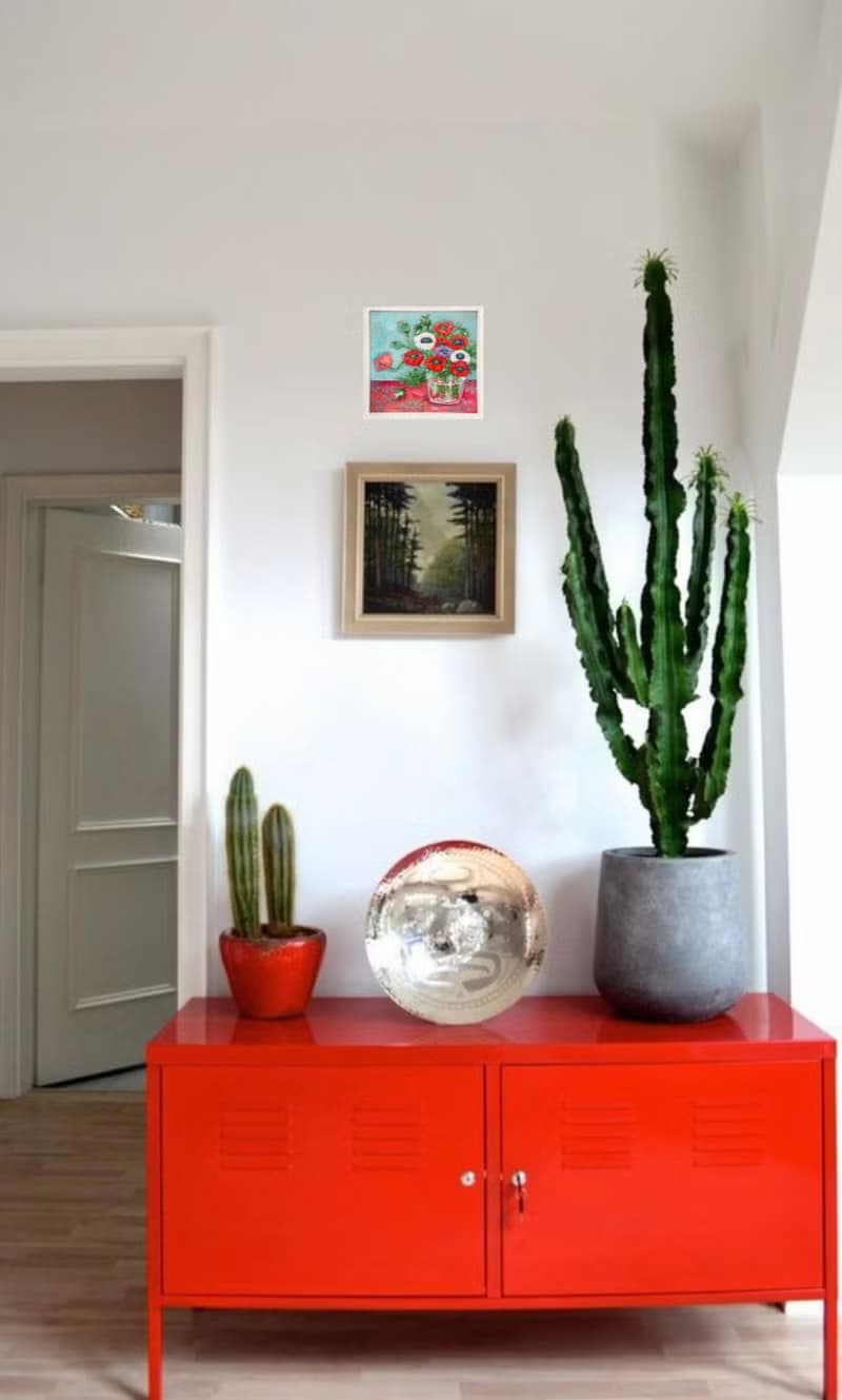 花瓶裡的罌粟花花束靜物馬蒂斯啟發室內裝飾