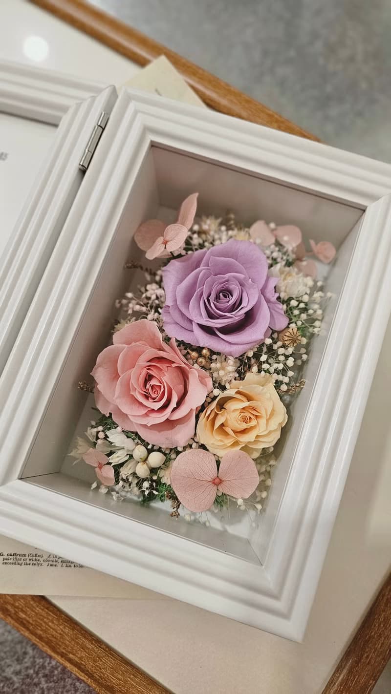 美好時光|永生花相框 母親節 謝師花禮 畢業 結婚 生日 退休 升遷