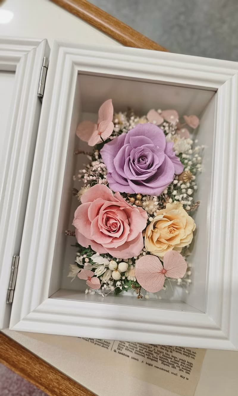 美好時光|永生花相框 母親節 謝師花禮 畢業 結婚 生日 退休 升遷