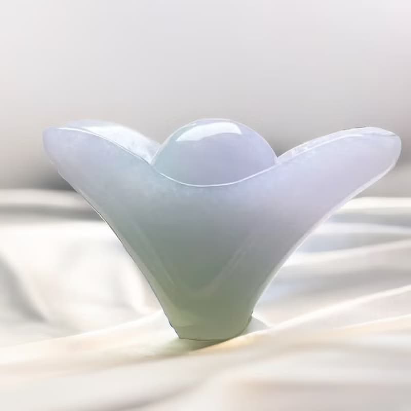春帶彩翡翠元寶擺飾 | 天然緬甸玉A貨翡翠 | 送禮