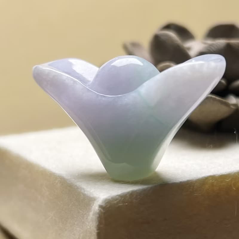 春帶彩翡翠元寶擺飾 | 天然緬甸玉A貨翡翠 | 送禮