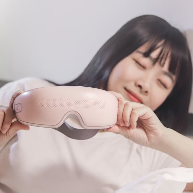【熱敷好眠_眼睛疲勞】雙層氣壓按摩眼罩 按摩 熱敷眼罩 眼睛保養