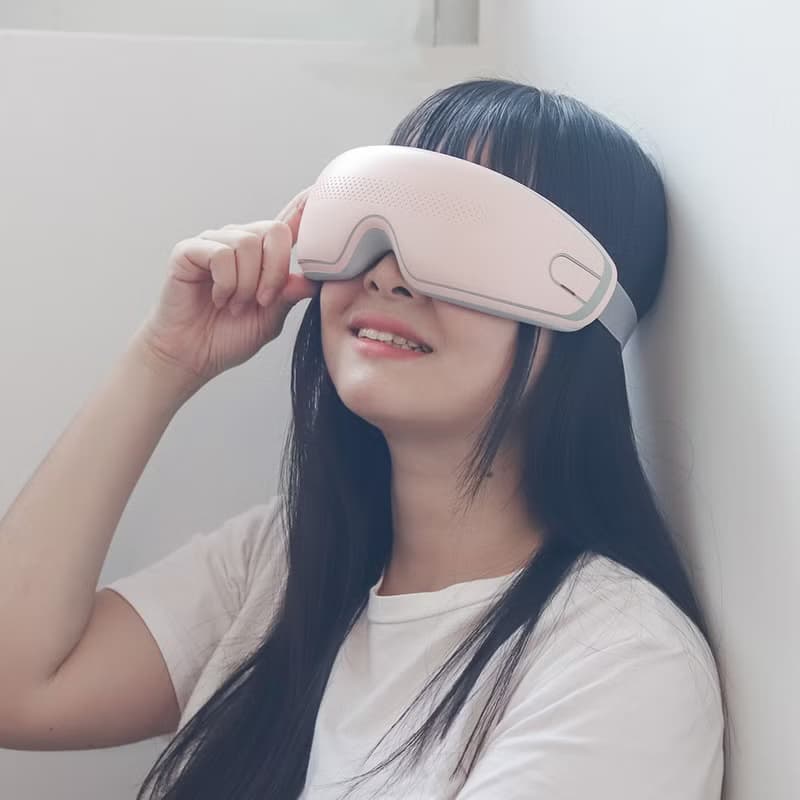 【熱敷好眠_眼睛疲勞】雙層氣壓按摩眼罩 按摩 熱敷眼罩 眼睛保養