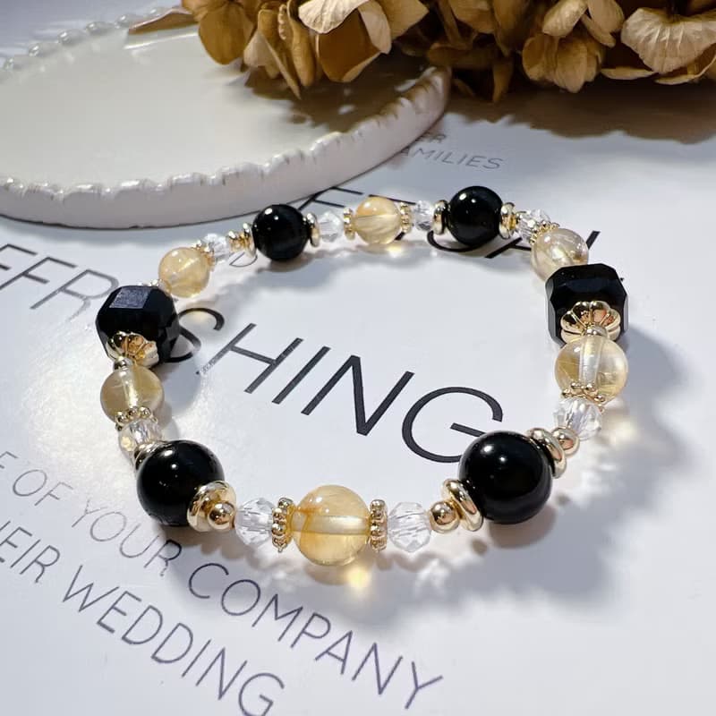 黃水晶 | 黑瑪瑙