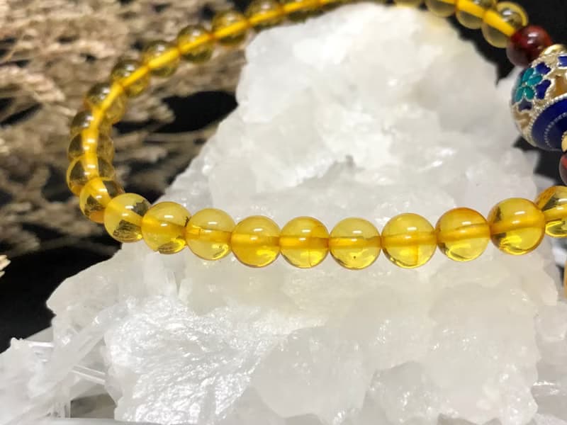 快速出貨天然琥珀手鍊 景泰藍手鏈 砂金配件手鍊