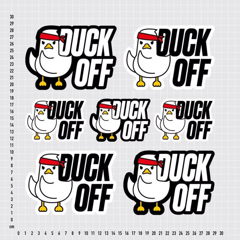 Duck Off 大可不必 防水貼紙組合 可貼筆電 行李箱 汽機車 167