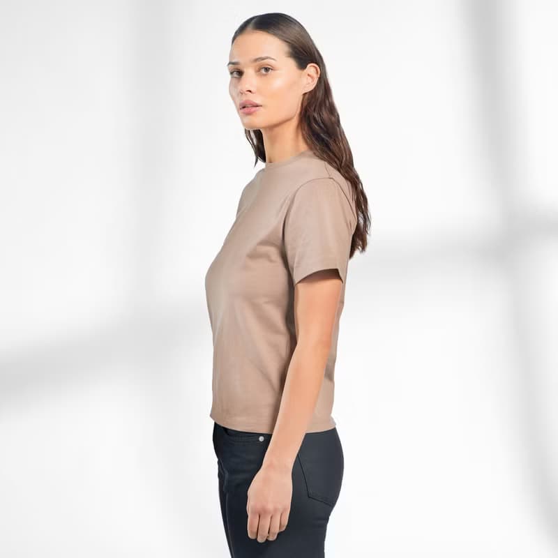 北歐極簡 -100%有機棉經典圓領T恤 / 素Tee / T-shirt 女(瓦陶粉)