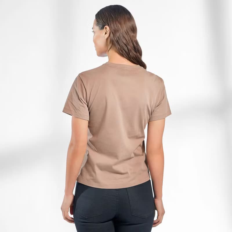 北歐極簡 -100%有機棉經典圓領T恤 / 素Tee / T-shirt 女(瓦陶粉)