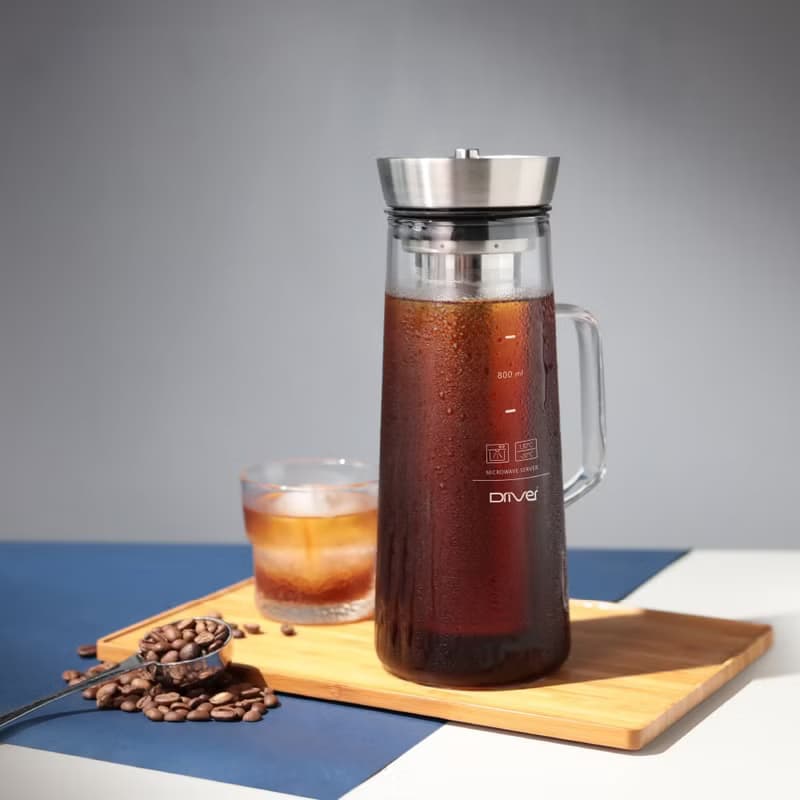 買就送 CP玻璃馬克杯丨Driver 冷熱兩用茶/咖啡冷萃壺-1000ml