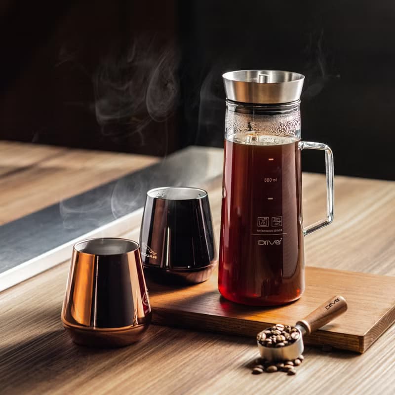 買就送 CP玻璃馬克杯丨Driver 冷熱兩用茶/咖啡冷萃壺-1000ml