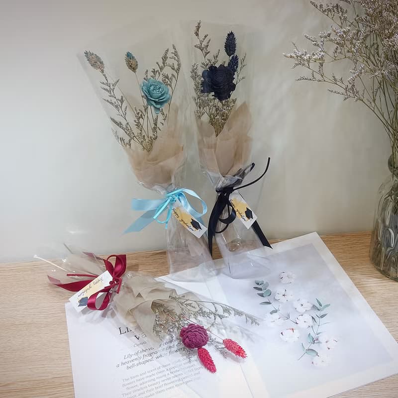 逆光香氛索拉花單枝花束 /畢業花束/永生花/乾燥花束/花束