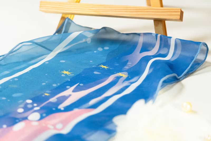 【眾山・星空】雪紡窄版絲巾18×90cm | 領巾 髮飾 禮物
