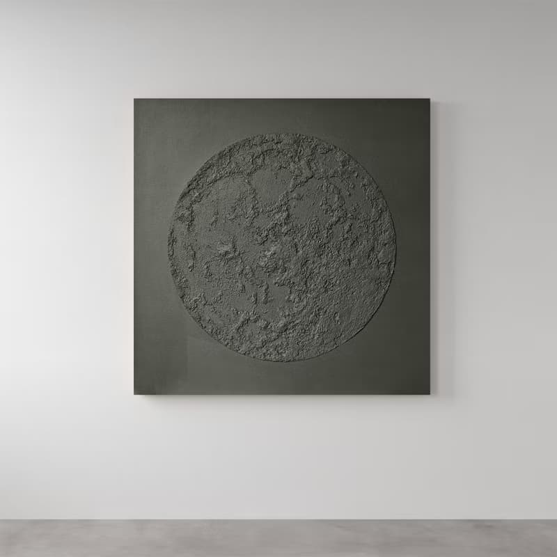 Gray Moon Painting  | Moon Painting Gray | Moon Wall art | Moon Art | Gray Moon