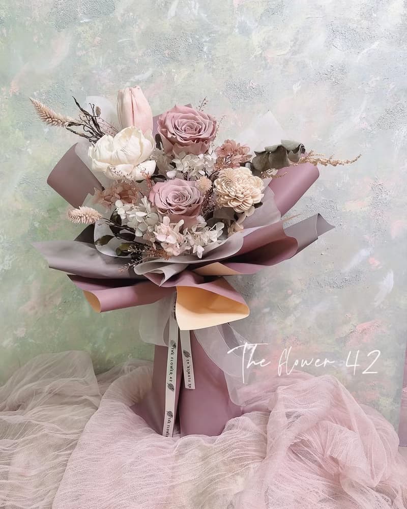 /The flower 42/煙燻玫瑰永生花束