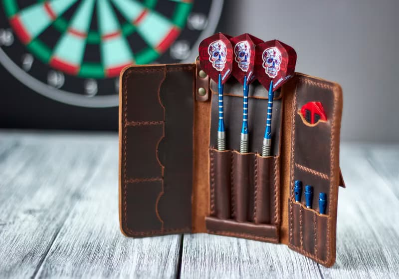 Personalized Leather Darts Case, Dart Player Gift