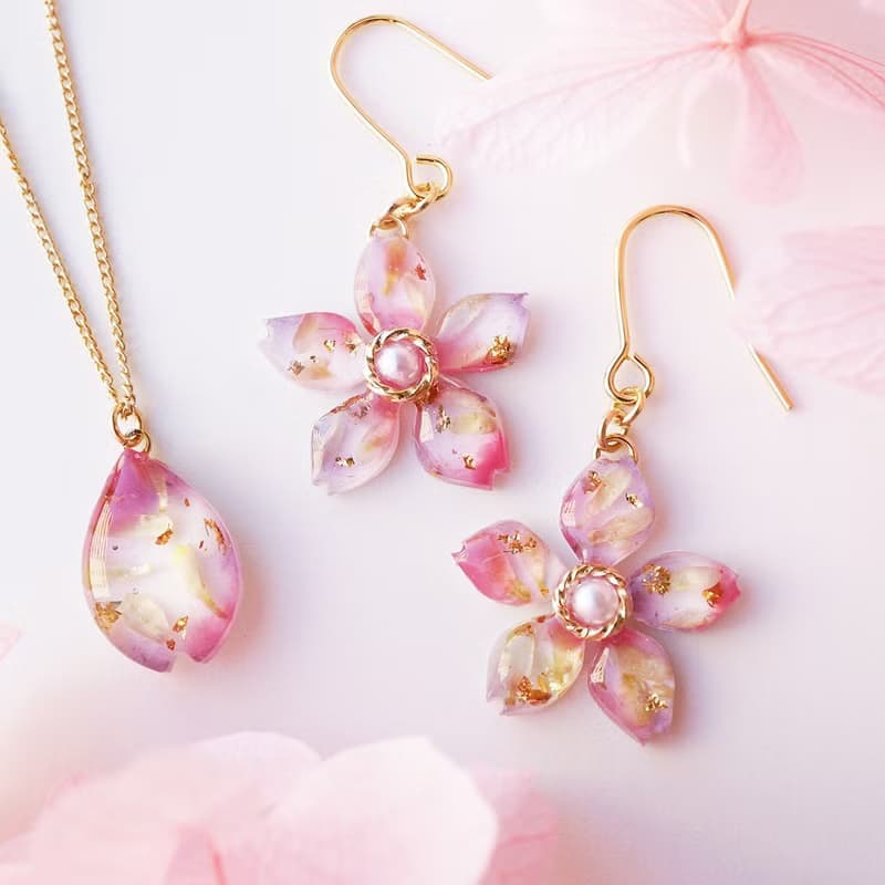 桜フラワーピアスorイヤリング