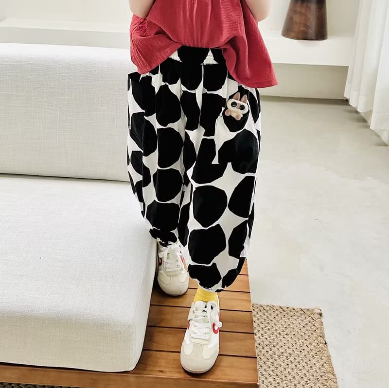 黑白圈圈純棉燈籠褲 / 褲子 童裝