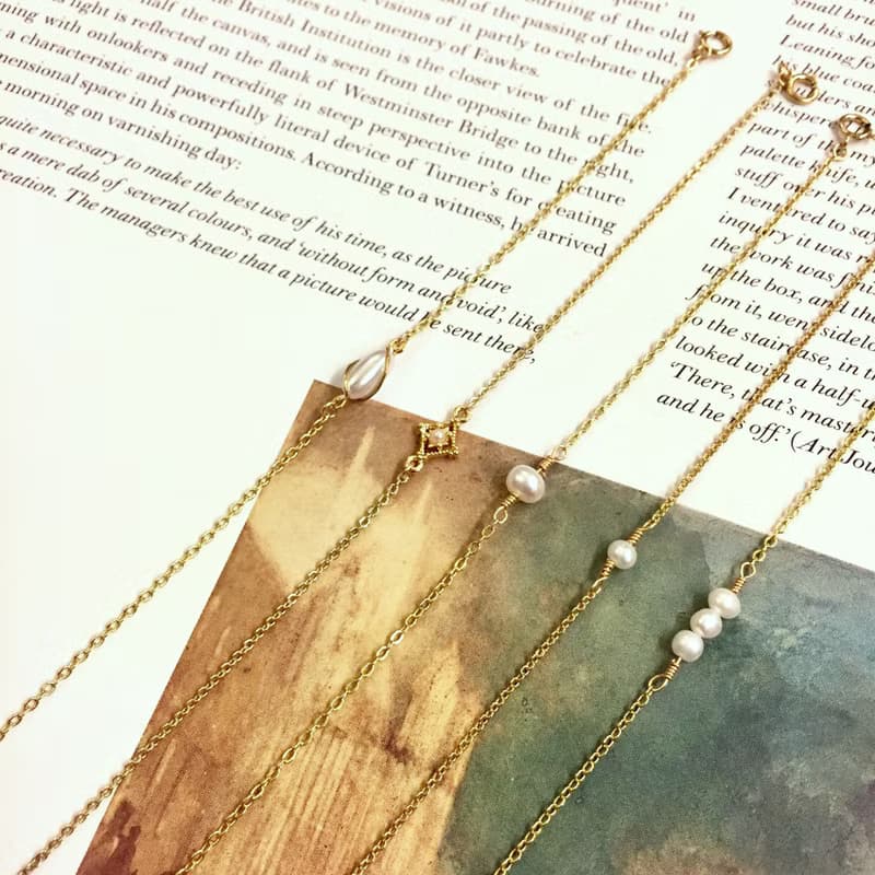 訂製款 14KGF 14K包金珍珠細手鍊 珍珠手鍊