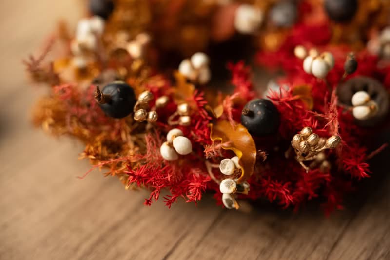 【聖誕裝飾x交換禮物】 永生雪松聖誕花圈 楓紅聖誕版