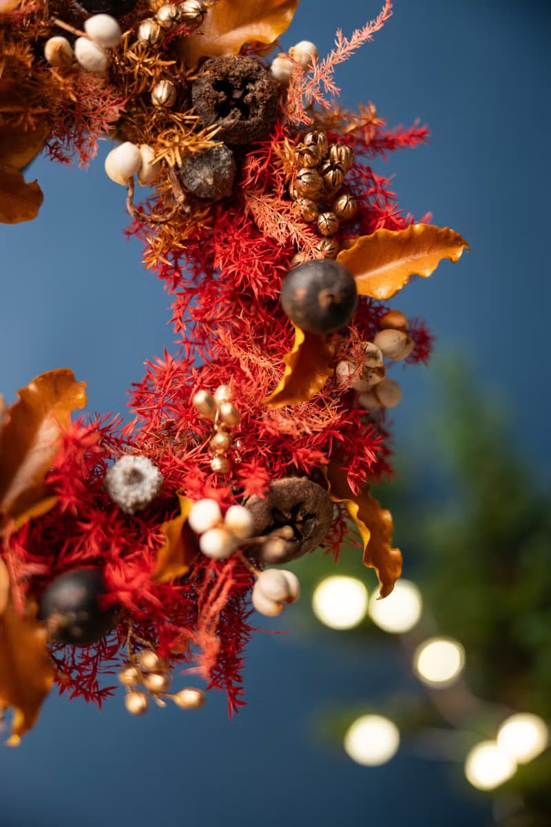 【聖誕裝飾x交換禮物】 永生雪松聖誕花圈 楓紅聖誕版