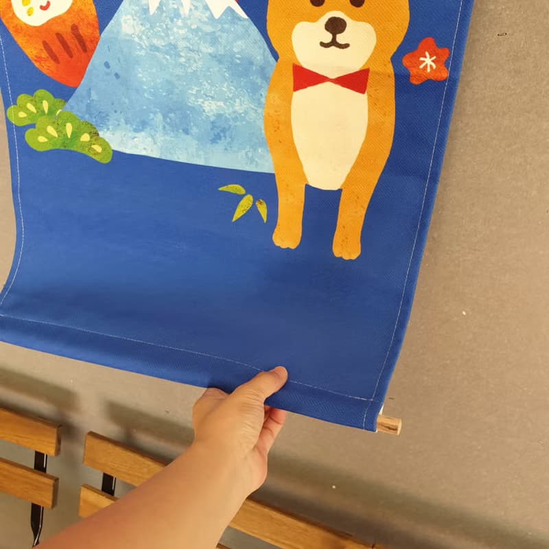 柴犬 掛畫 富士山 掛布