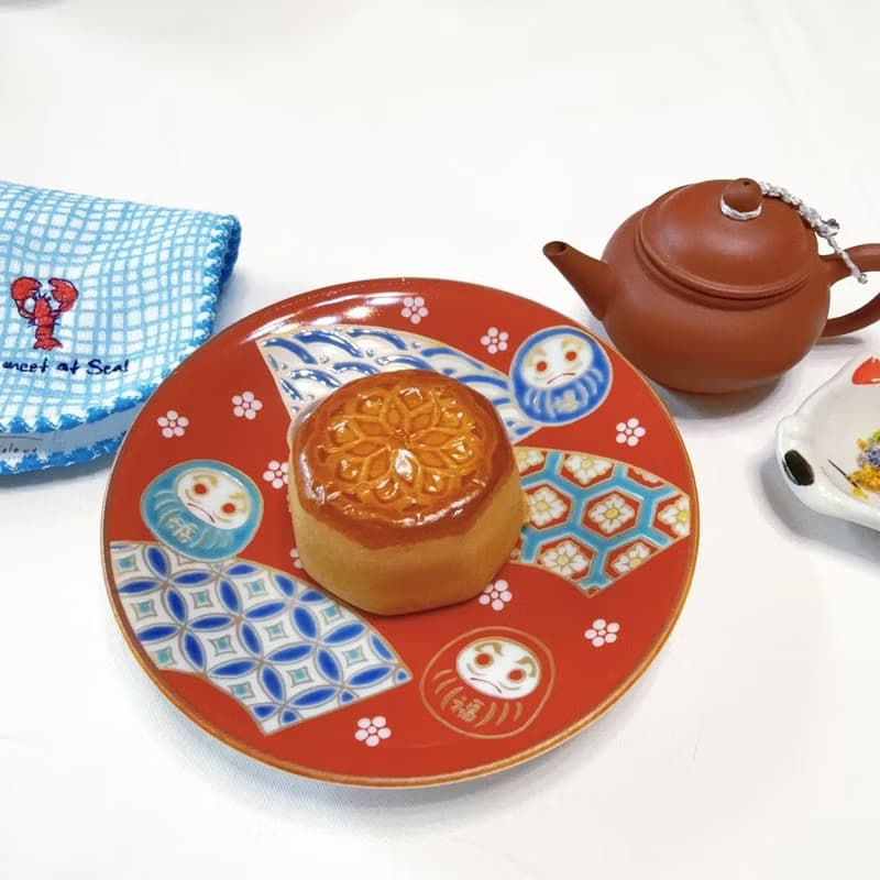 【九谷燒】青郊窯緣起小盤-扇面達摩