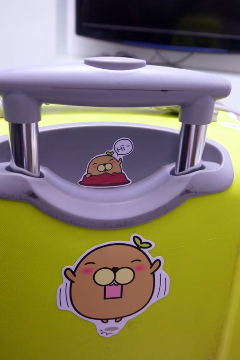 Bucute/行李箱防水PVC貼紙/整組12張(小)