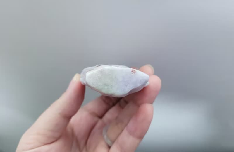 【親翠】天然翡翠 見光不死滿紫帶硃砂紅超立體極厚山水 | 美靠山