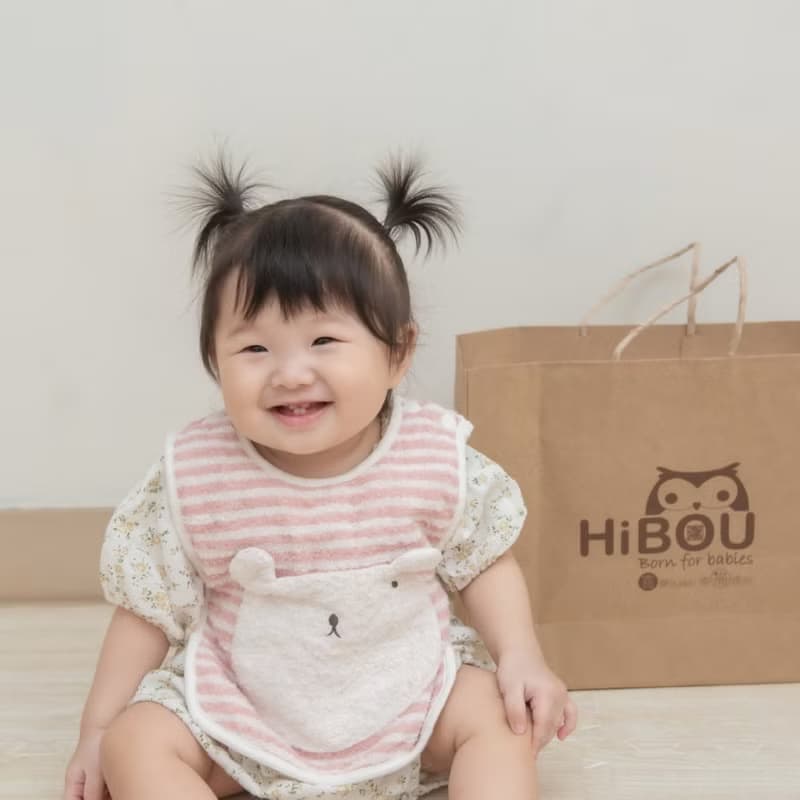 日本今治織品ImabariTowelJapan綁繩背心圍兜兜23X28cm-0-3歲適用