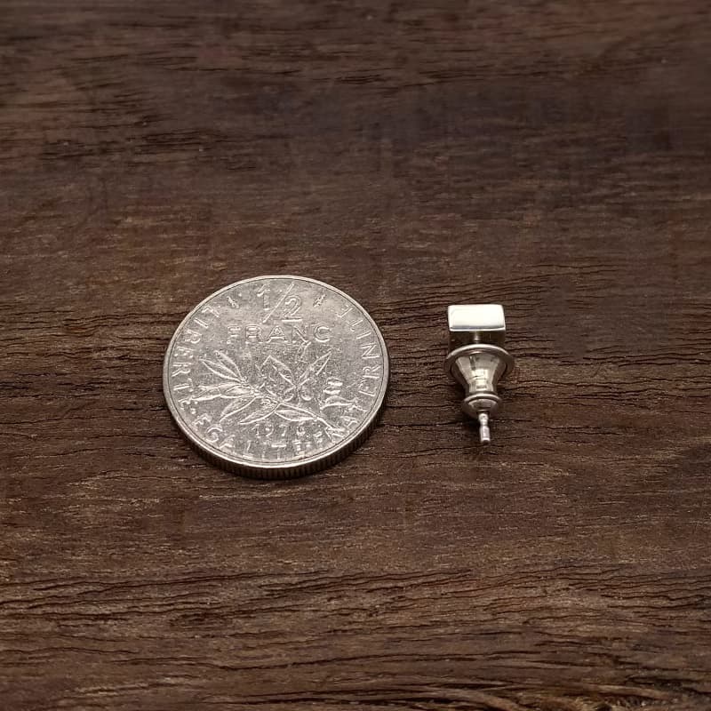 黒/シルバー925 ピアス/片耳用/シンプル/シルバーアクセサリー メンズ/男性プレゼント/pe53