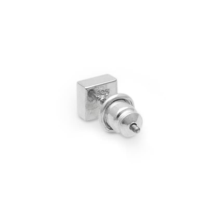 黒/シルバー925 ピアス/片耳用/シンプル/シルバーアクセサリー メンズ/男性プレゼント/pe53