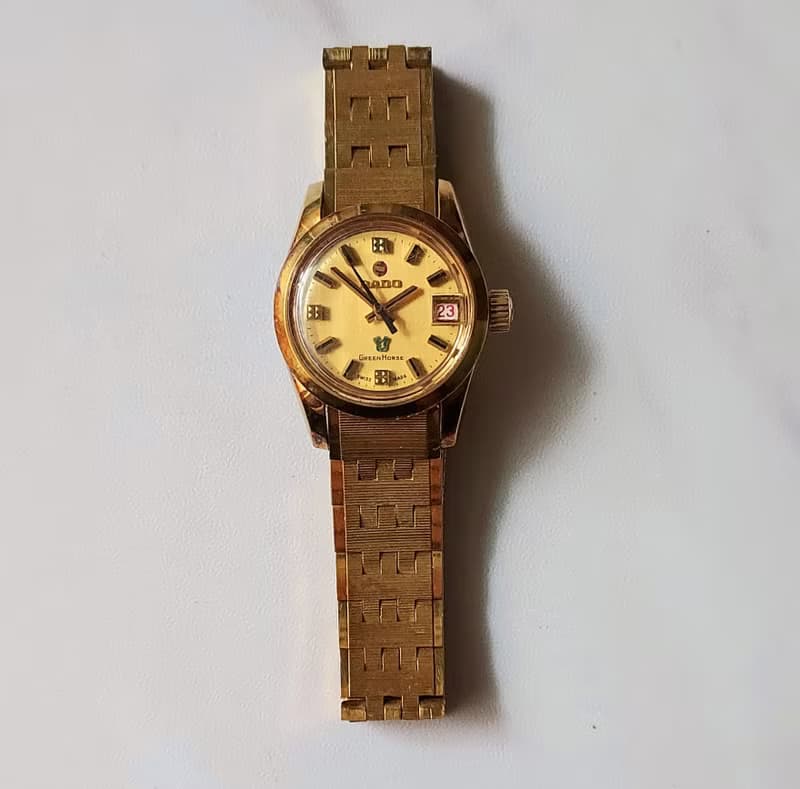 瑞士 RADO 雷達 Green horse 日期自動上鍊 女用機械古董手錶