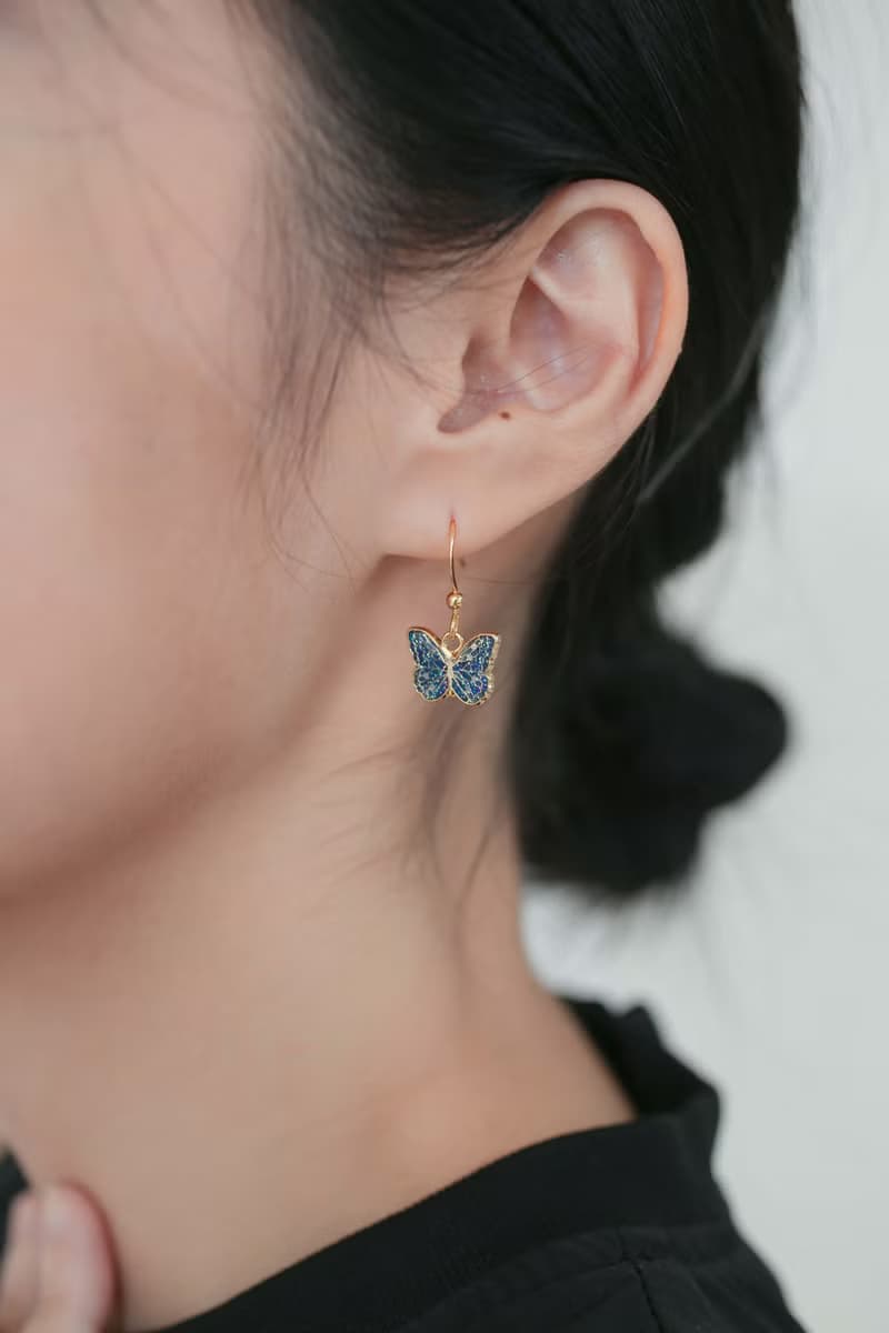 蝴蝶 Butterfly 夾式耳環 醫療鋼針 交換禮物 生日禮物 紙盒包裝