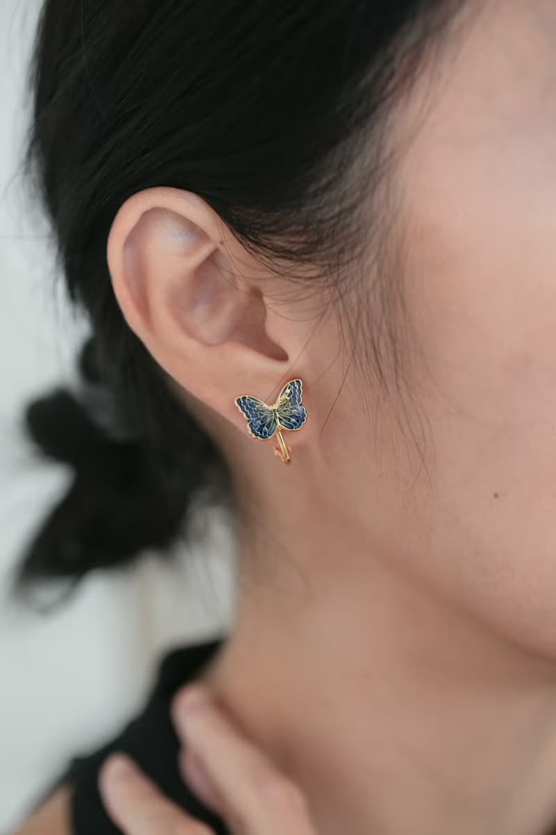 蝴蝶 Butterfly 夾式耳環 醫療鋼針 交換禮物 生日禮物 紙盒包裝