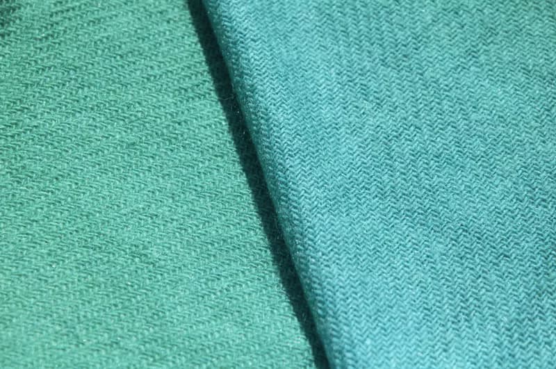 喀什米爾Cashmere/羊絨圍巾/純羊毛圍巾披巾/戒指絨披肩-藍綠漸層