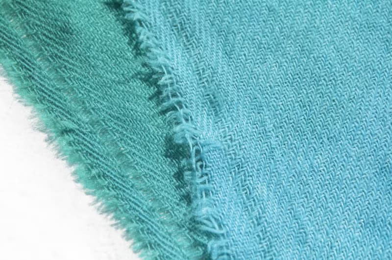 喀什米爾Cashmere/羊絨圍巾/純羊毛圍巾披巾/戒指絨披肩-藍綠漸層
