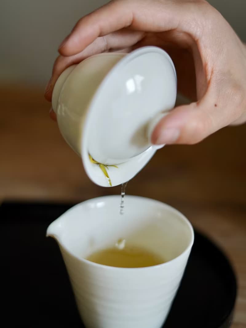 言己瓜白系列110ml蓋碗 二才蓋碗 不燙手蓋碗 原礦釉