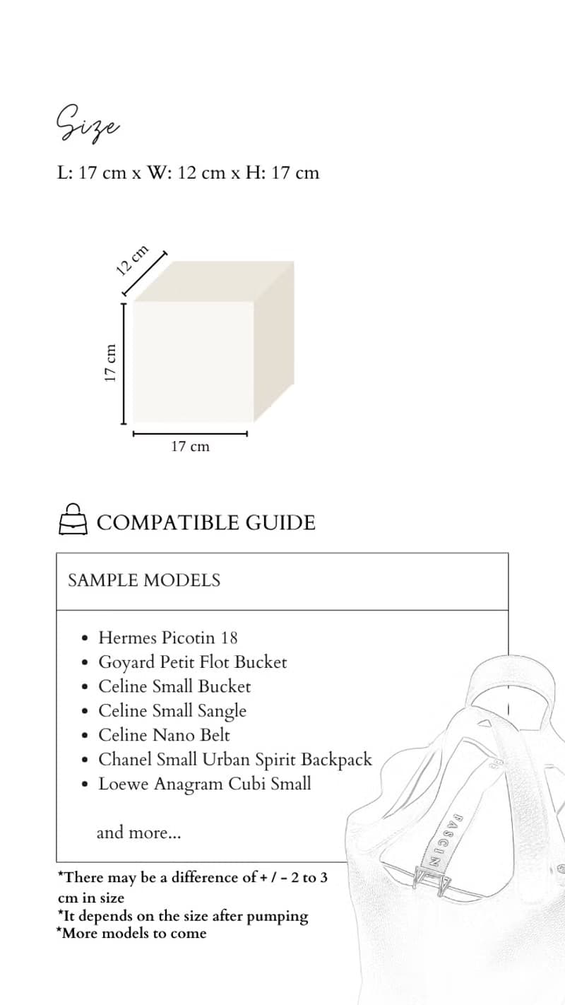 內枕 | Bag Pillow | Puff -Hermes - Picotin 18 | 適用多款手袋