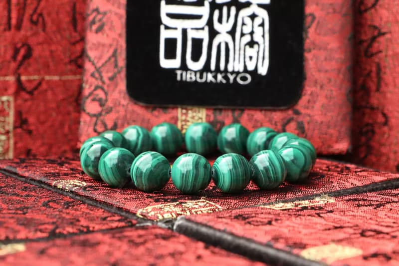 原礦天然孔雀石手珠 12mm 礦石 玉石 佛珠 念珠 母親節禮物 設計